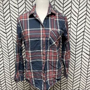 Garage Boyfriend Fit Flannel Pink and Blue